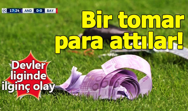 Bilet fiyatlarını protesto için sahaya bir tomar para attı
