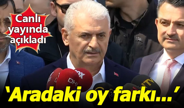 Binali Yıldırım, aradaki oy farkını açıkladı