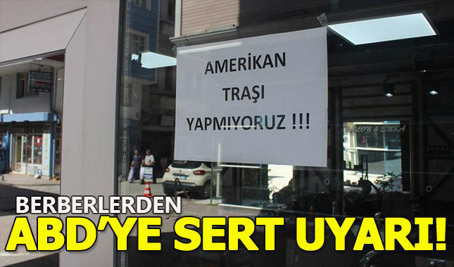 Bir grup berber ABD'yı böyle protesto etti