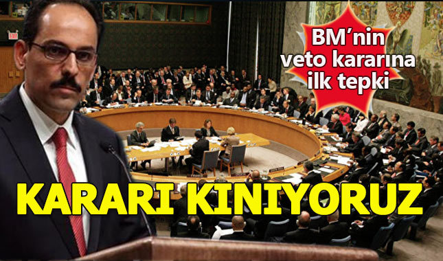 Birleşmiş Milletler'in veto kararına ilk tepki