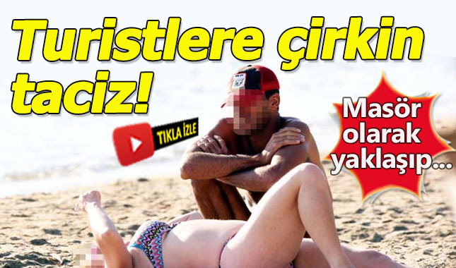 Bodrum'da turistlere yapılan taciz kameralara yansıdı