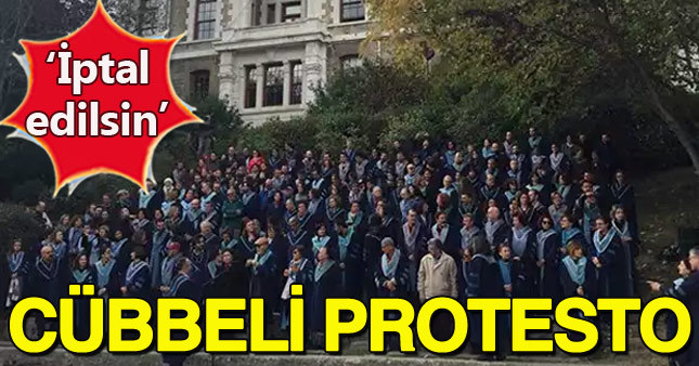 Boğaziçi Üniversitesi akademisyenlerinden KHK protestosu