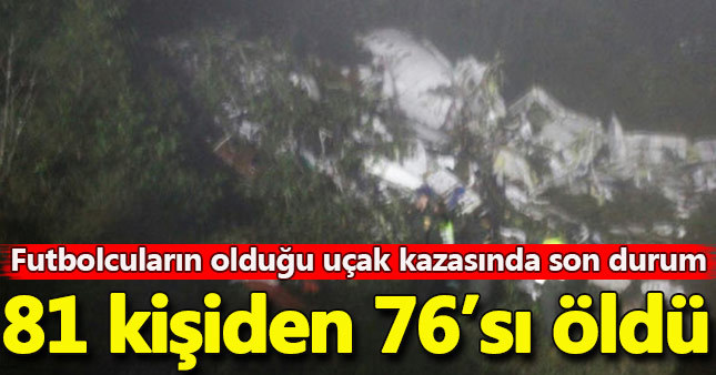 Brezilyalı futbolcuları taşıyan yolcu uçağı düştü!