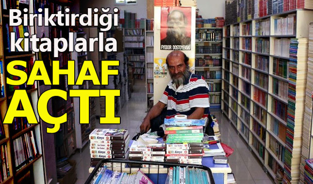 Biriktirdiği 10 bin kitapla sahaf açtı