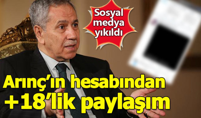 Bülent Arınç'ın hesabından cinsel içerikli paylaşım