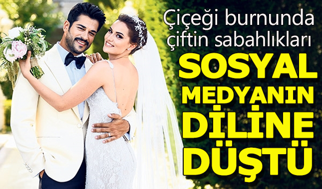Burak Özçivit ve Fahriye Evcen'in sabahlıkları ifşa oldu
