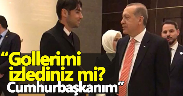 Burak Yılmaz ve Cumhurbaşkanı Erdoğan Çin'de buluştu