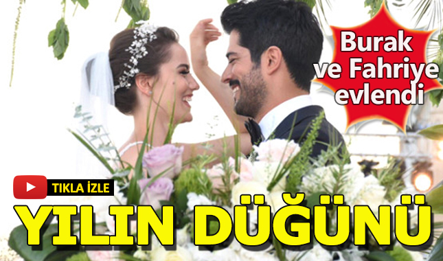 Burak özçivit ve Fahriye Evcen evlendi! İşte ilk görüntüler