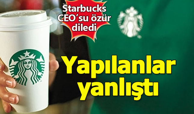 Starbucks CEO'su iki siyahi insanın dükkandan kovulması sebebiyle özür diledi