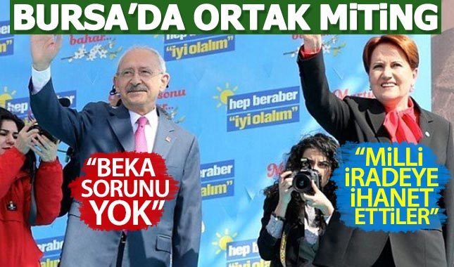 CHP ile İYİ Parti, Bursa'da ortak miting düzenledi