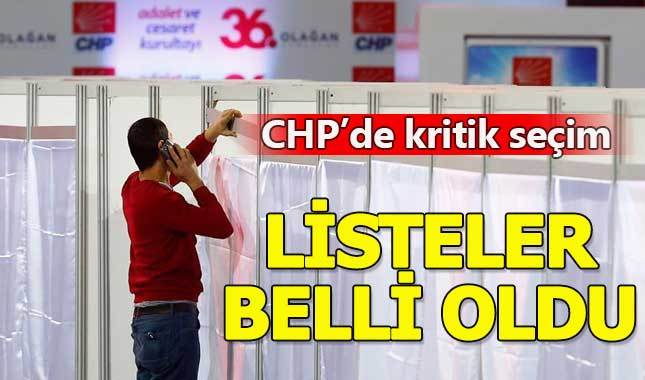 CHP'de parti meclisi üye aday listeleri belli oldu