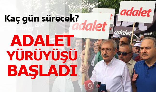 CHP'nin adalet yürüyüşü başladı