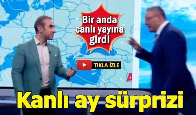 CNN Türk canlı yayınında kanlı ay sürprizi