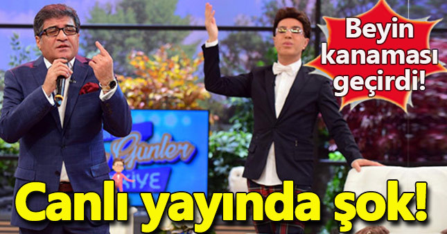 Canlı yayında beyin kanaması geçirdi