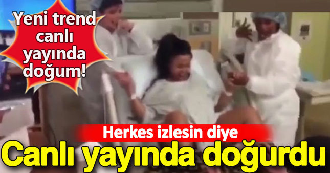 Canlı yayında doğum!