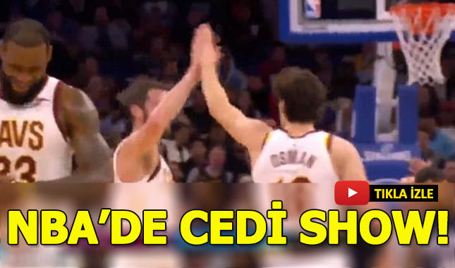 Cedi Osman'ın tam saha asistini Kevin Love'un taklit etmesi