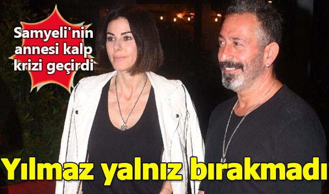 Cem Yılmaz, annesi kalp krizi geçiren Defne Samyeli'nin yanından ayrılmadı