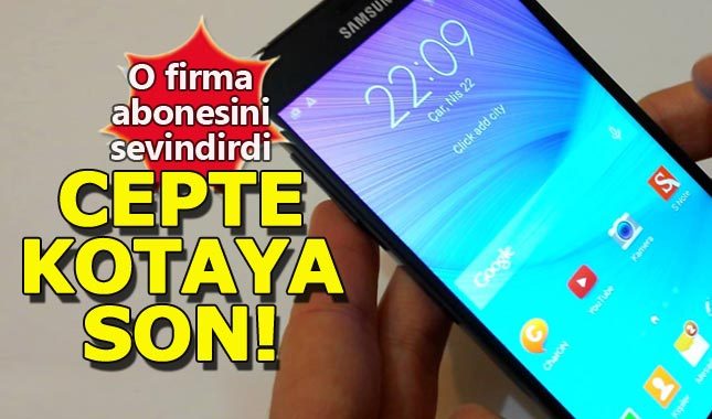 Cepte internet kotasını kaldıran GSM firması!
