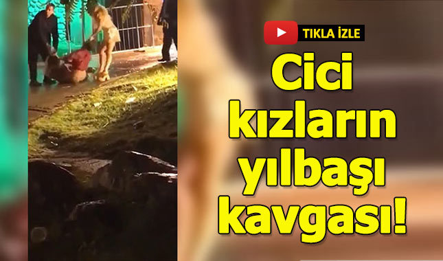 Cicili bicili kızların yılbaşı gecesi saç baş yolduran kavgası