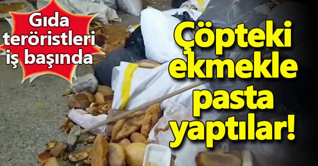 Çöpteki ekmekle pasta yapıldı