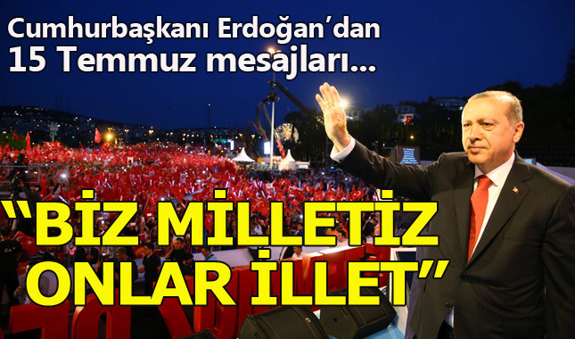 Cumhurbaşkanı Erdoğan 15 Temmuz anma töreninde konuşuyor