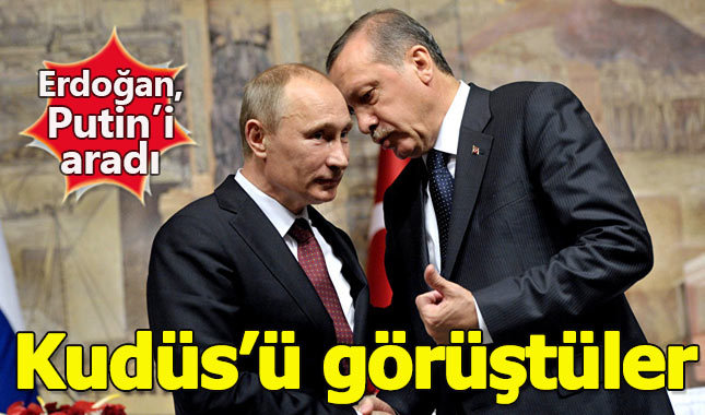 Cumhurbaşkanı Erdoğan, Putin ile Kudüs'ü görüştü
