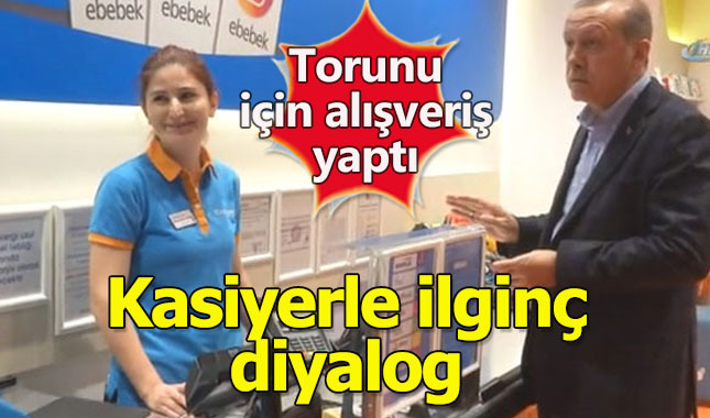 Cumhurbaşkanı Erdoğan, torunu için alışverişe çıktı