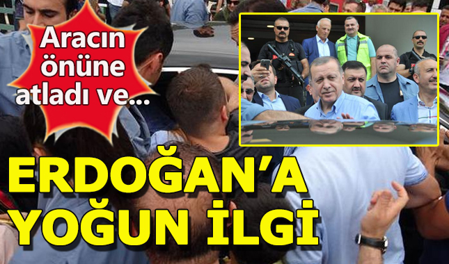 Cumhurbaşkanı Erdoğan'a Rize'de büyük ilgi