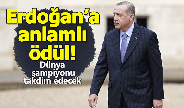 Cumhurbaşkanı Erdoğan'a manevi ödül