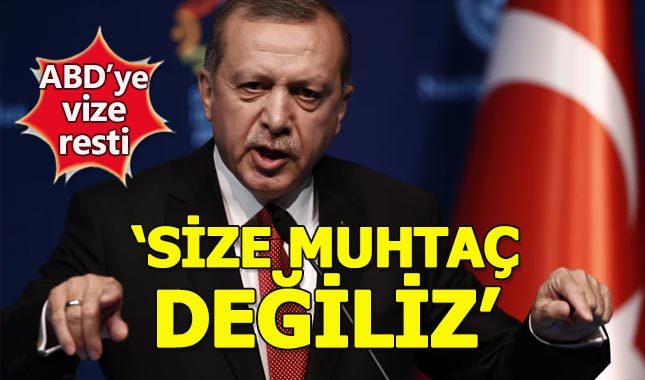 Cumhurbaşkanı Erdoğan'dan ABD'ye vize resti