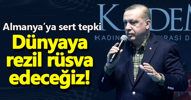 Cumhurbaşkanı Erdoğan'dan Almanya'ya çok sert tepki