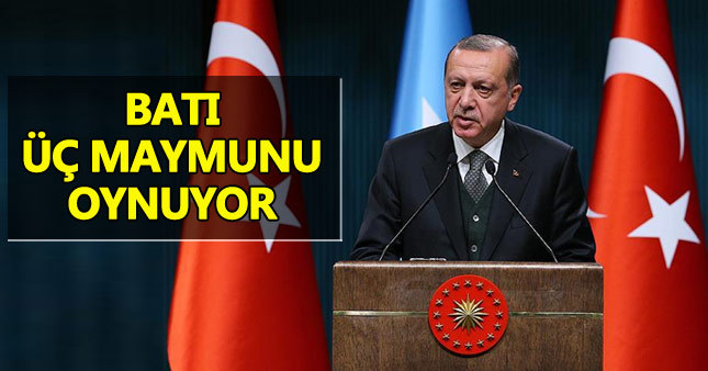 Cumhurbaşkanı Erdoğan'dan Batı'ya insani yardım eleştirisi