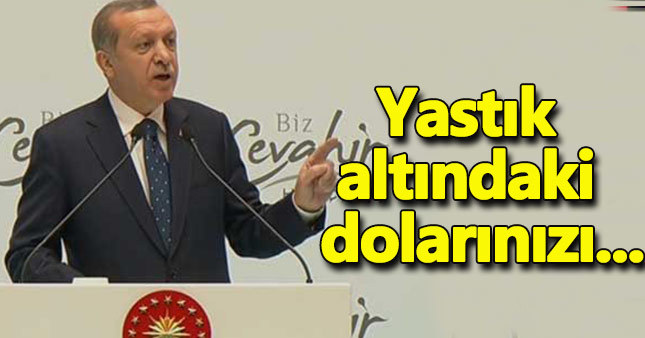 Cumhurbaşkanı Erdoğan'dan dolar mesajı