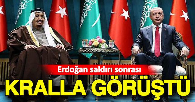 Cumhurbaşkanı saldırı sonrası, Kral Selman'la görüştü