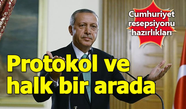 Cumhurbaşkanlığı Külliyesi'nde Cumhuriyet Resepsiyonu hazırlıkları
