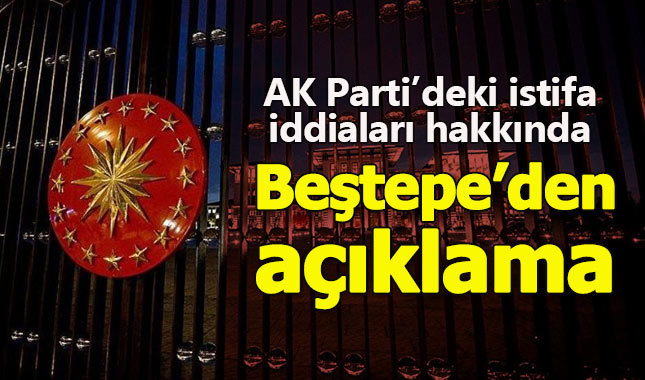 Cumhurbaşkanlığı'ndan istifa açıklaması