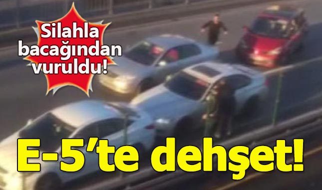 D-100 Avcılar yolunda trafikte silahla vuruldu, kaçarken kaza yaptı