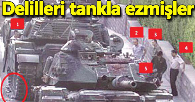 Darbe girişimine ait görüntüleri tankla ezmişler