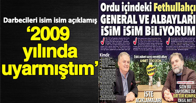 Darbe yapılacağını önceden bilmişti
