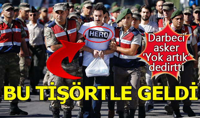 Darbeci askerin tişörtünde dikkat çeken detay!