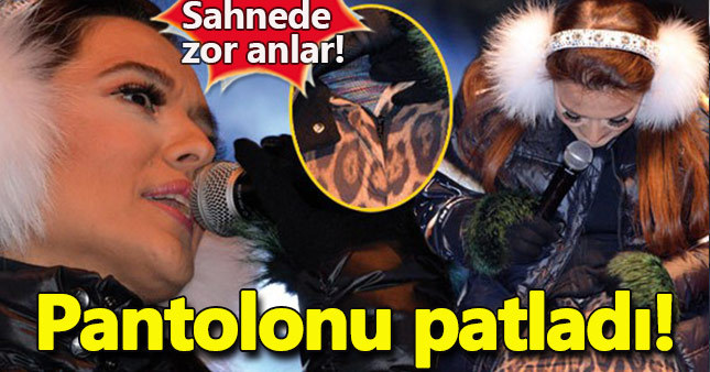 Demet Akalın'ın sahnede pantolonu patladı