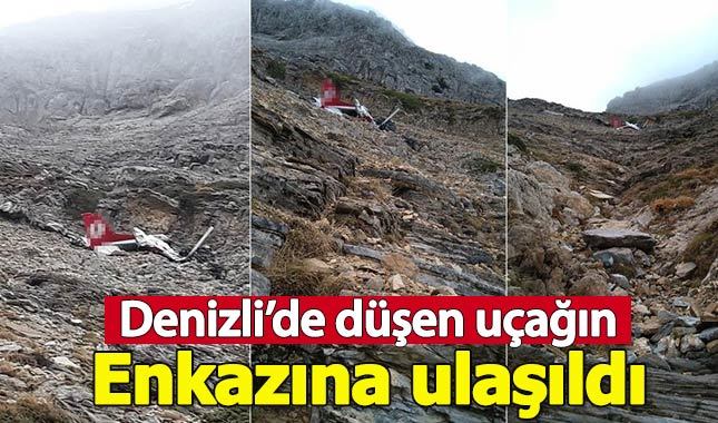 Denizli'de düşen uçaktaki 2 kişinin cansız bedenine ulaşıldı
