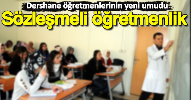 Dershane öğretmenlerine müjde!