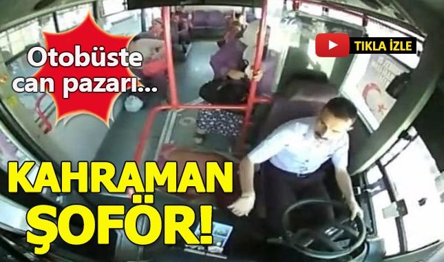 Dili boğazına kaçan yolcuyu otobüs şoförü kurtardı
