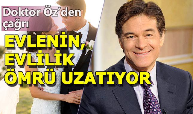 Doktor Öz'den çağrı: "Evlenin, evlilik ömrü uzatıyor"