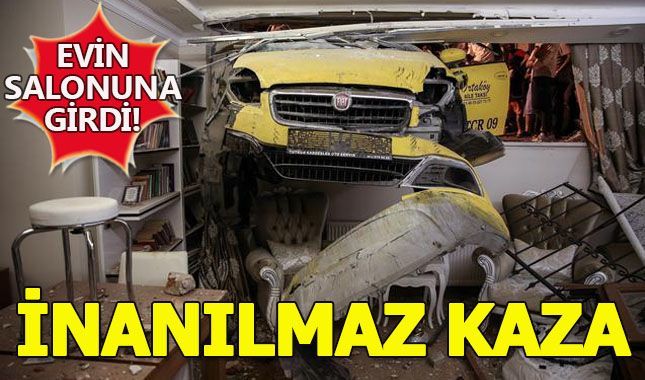 Duvarı yıkıp salona daldı