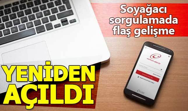 E devlet soyağacı sorgulama sayfası - Soyağacı sorgulaması yeniden açıldı