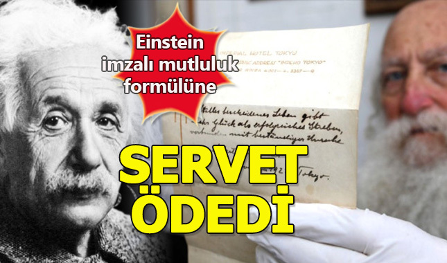 Einstein'in mutluluk teorisi 1.5 milyon dolara satıldı