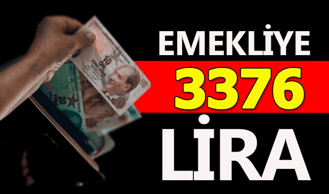 Emekliye 3 bin 376 lira