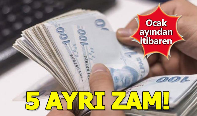 Emekliye ocakta 5 farklı zam